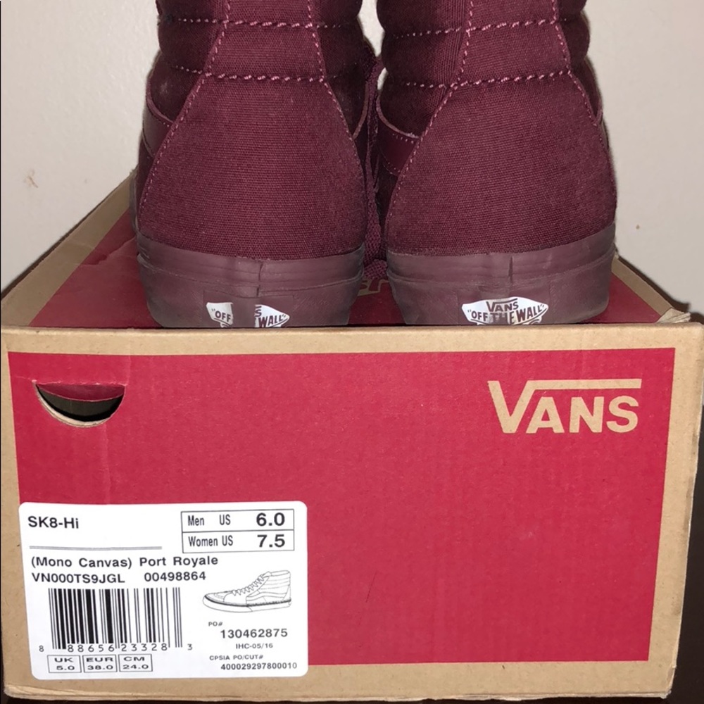 Unisex Mono Canvas Sk8-Hi Vans in Port Royale